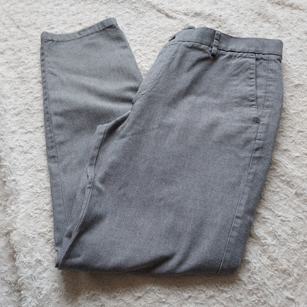 Dockers Slim Tapered Gray Cotton Men's Chinos 34x32 Business Casual Church Work